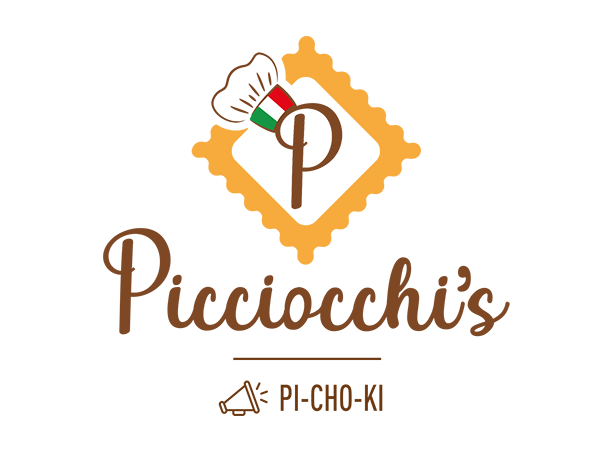 Picciocchi's logo with pronunciation. Pi-Cho-Ki